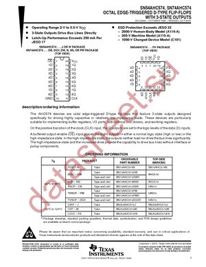 SN74AHC574PWG4 datasheet  